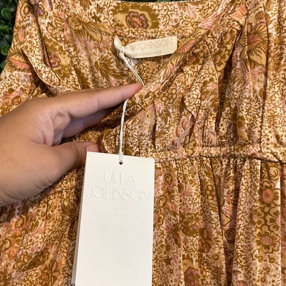 NWT ULLA JOHNSON Cordelia Dress in Meadow Size 10 - Picture 4 of 11